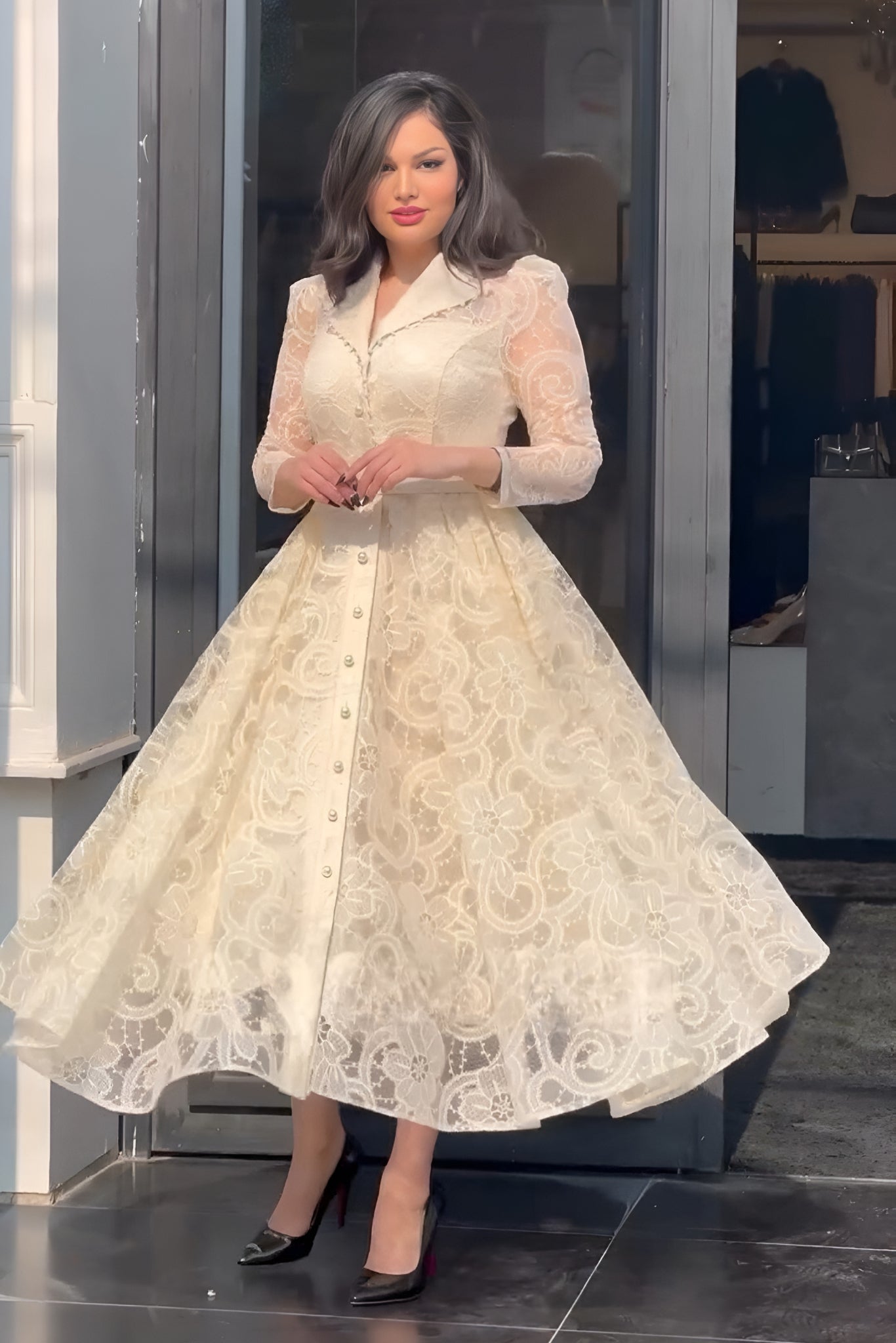 Kapila Heavy Organza Long Western Dress – The Ultimate Blend of Elegance and Style
