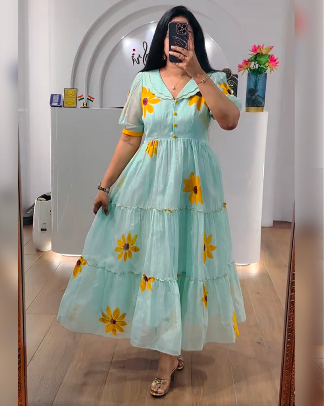 Jasleen -Long Flowing Western dress