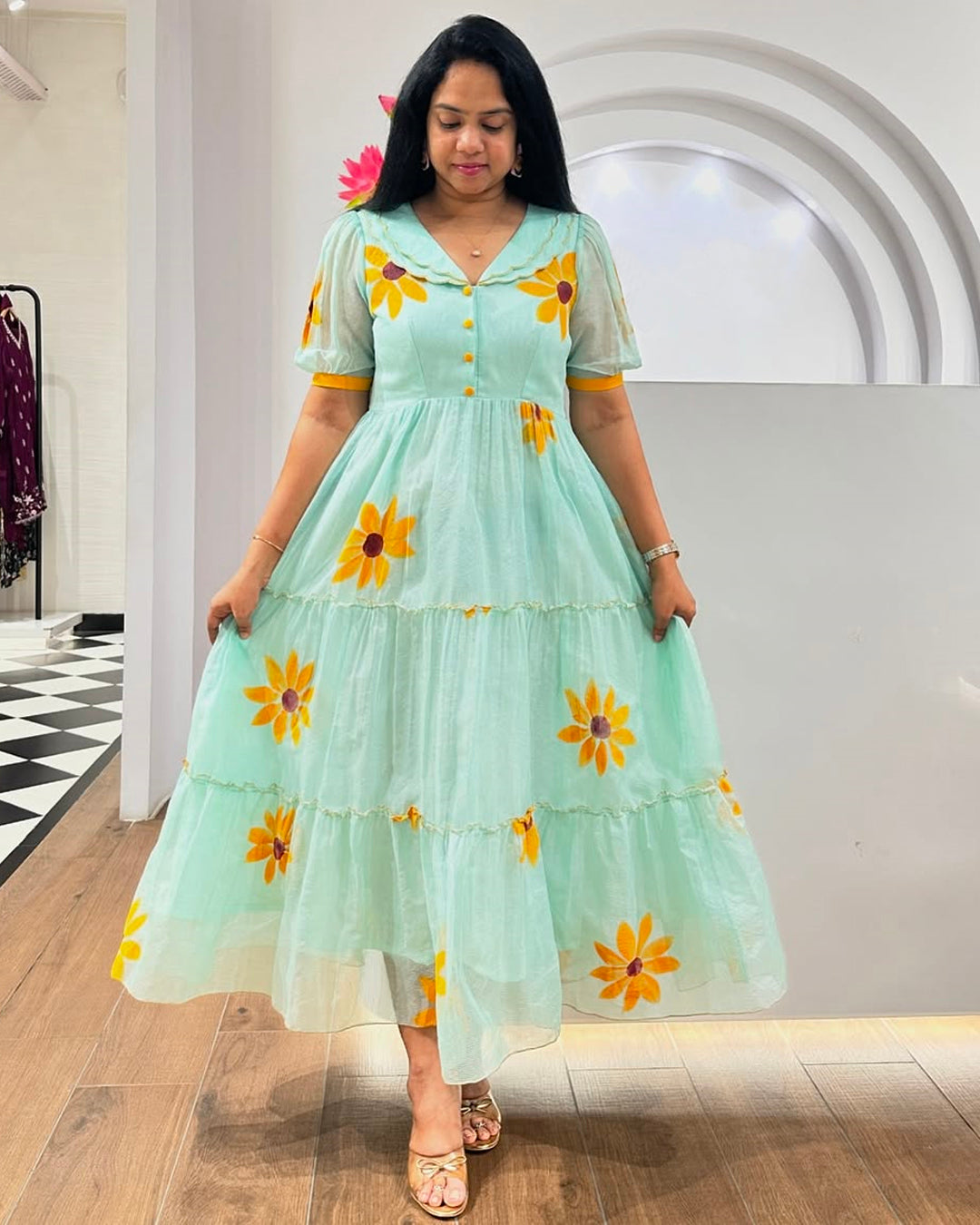 Jasleen -Long Flowing Western dress