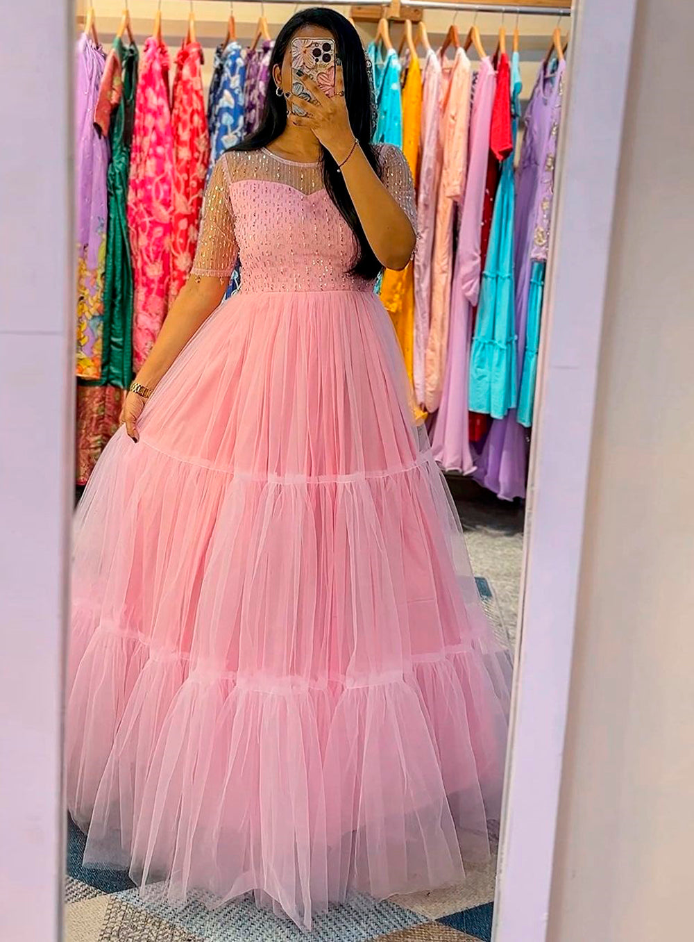 Victorian Dress Royal Pink Princess Dress Cinderella-Long Wester