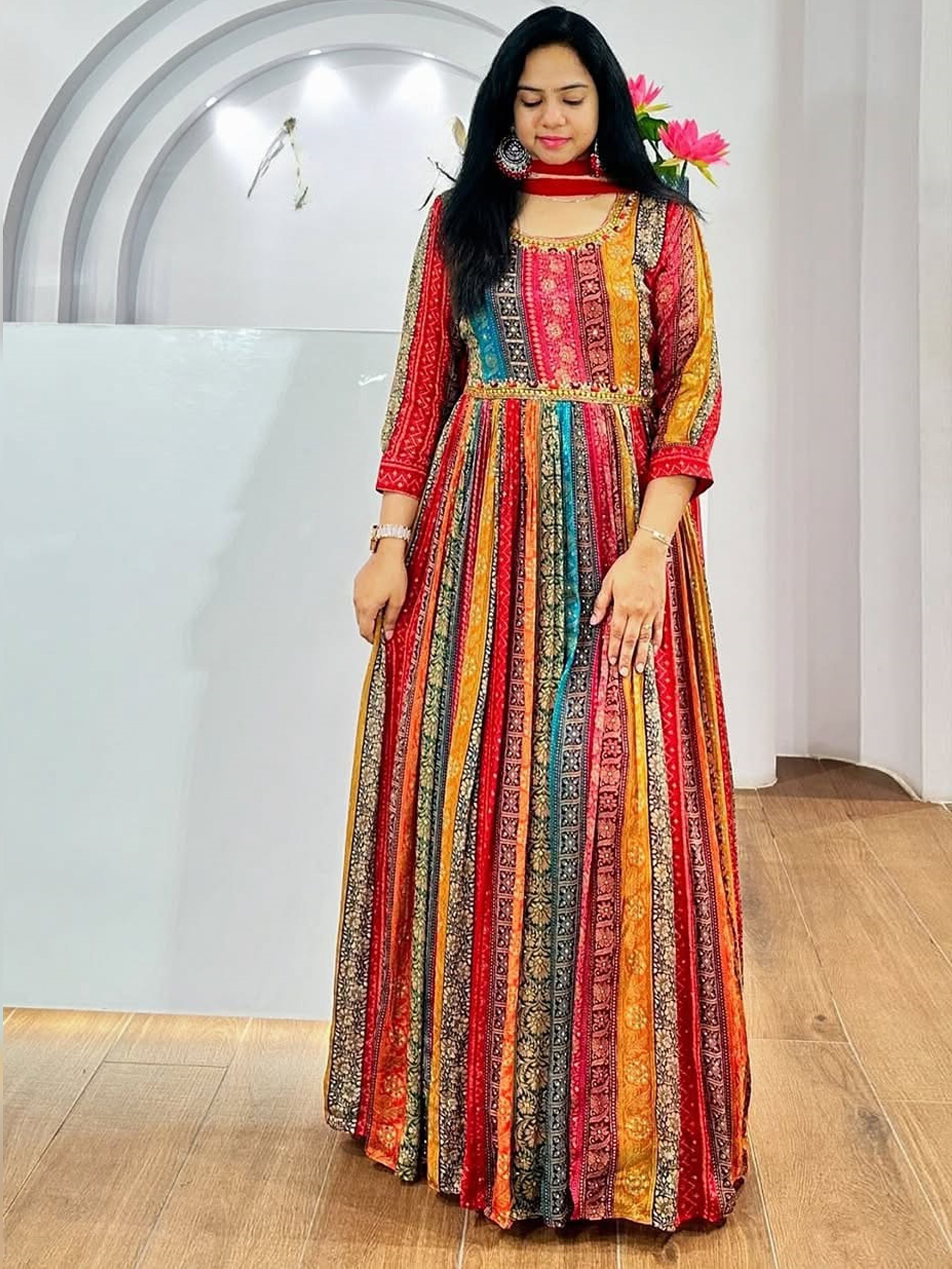 Himara Heavy Designer Anarkali Gown With Dupatta Set