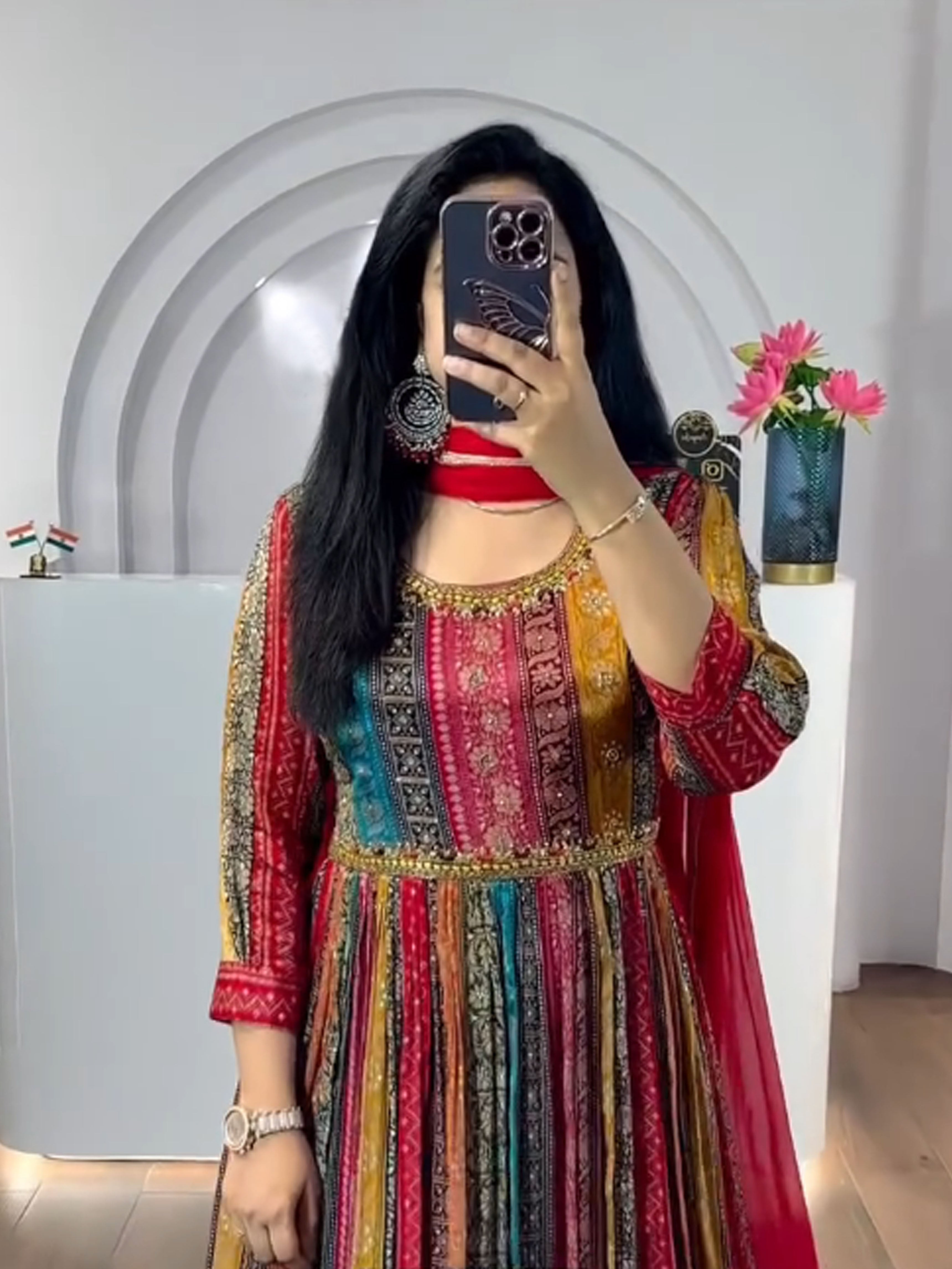Himara Heavy Designer Anarkali Gown With Dupatta Set