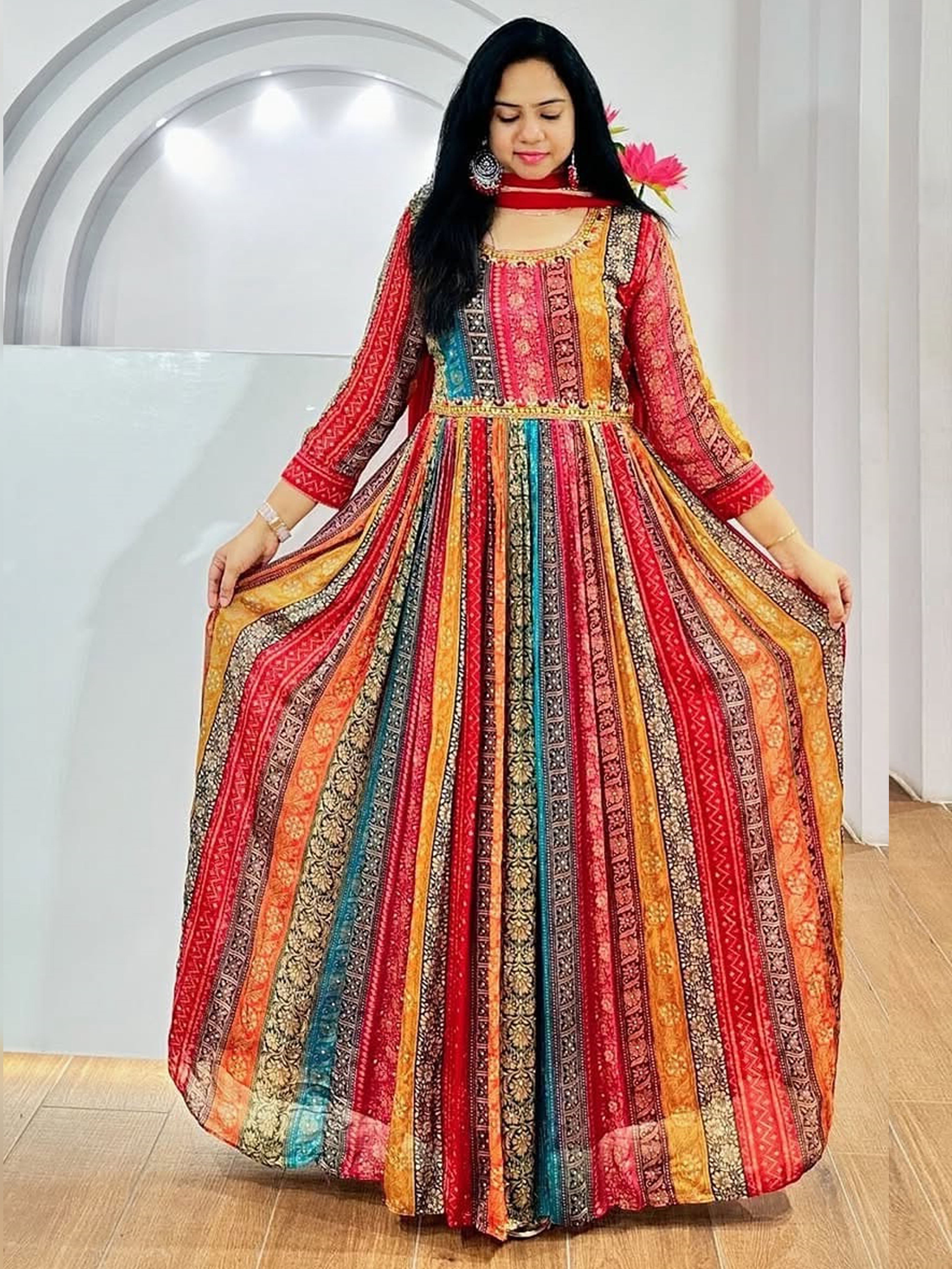 Himara Heavy Designer Anarkali Gown With Dupatta Set