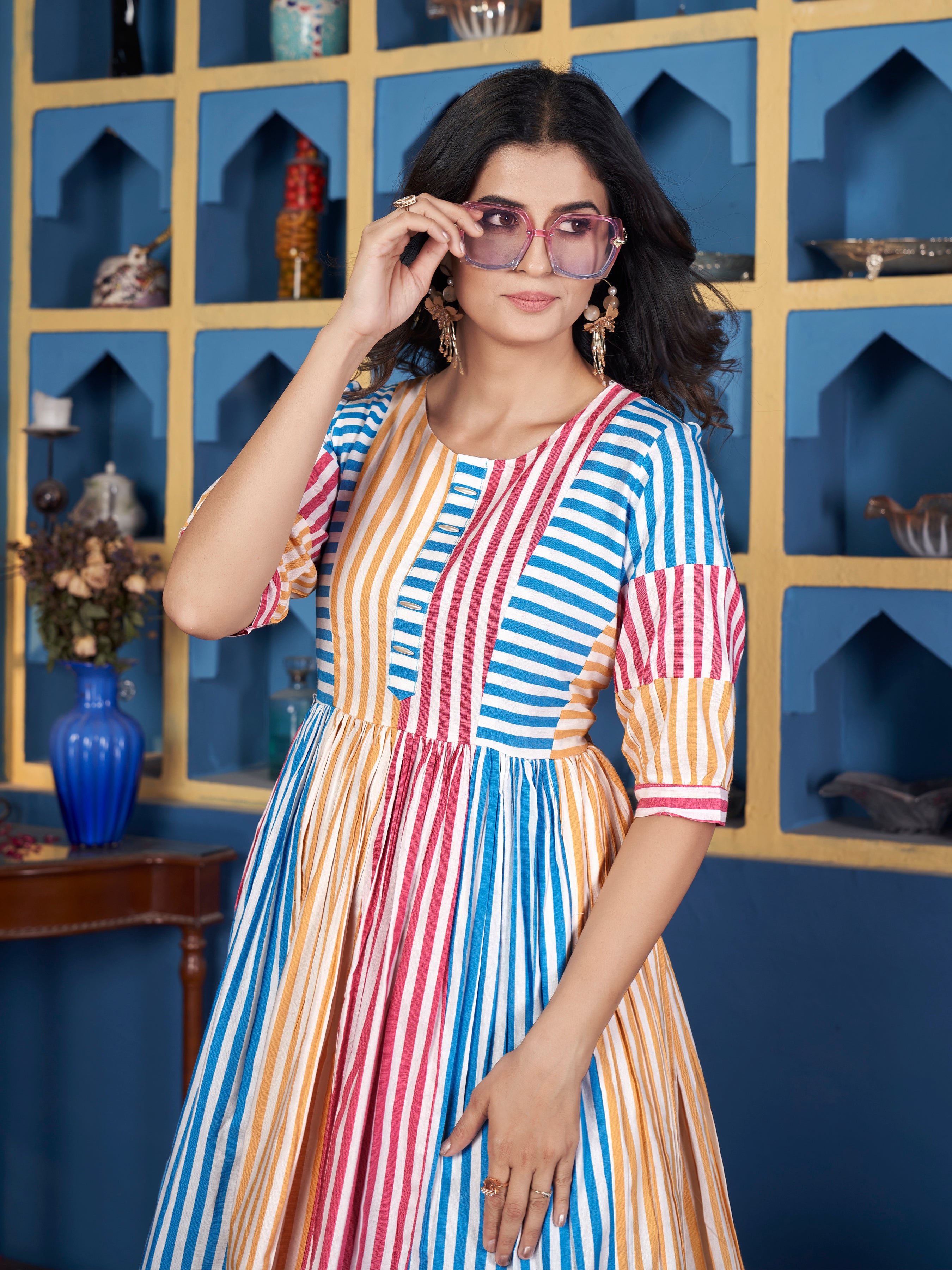 RIJJA A-LINE WESTERN DRESS