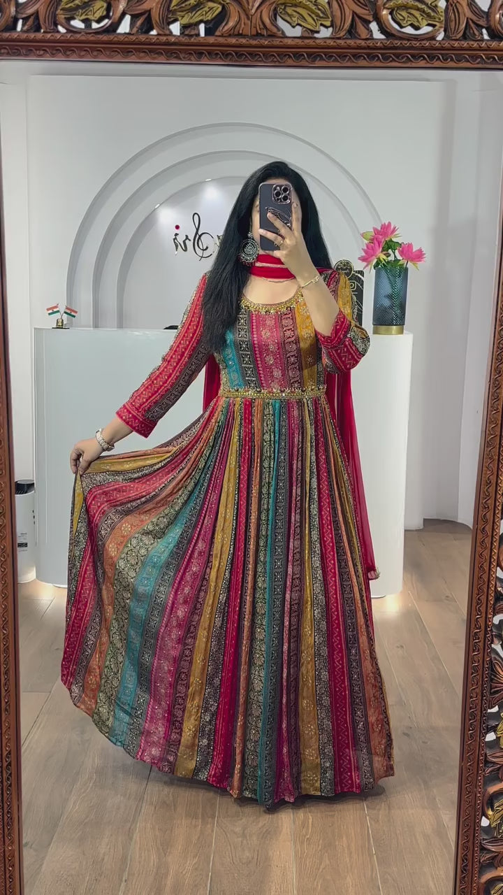 Himara Heavy Designer Anarkali Gown With Dupatta Set