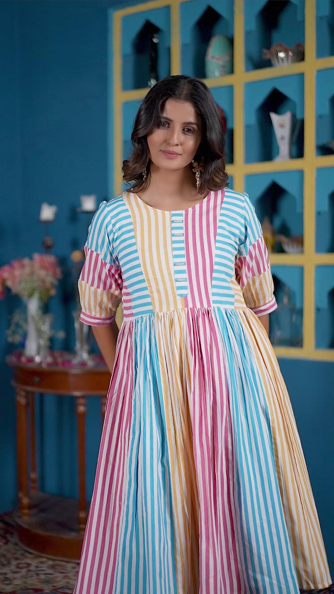 RIJJA A-LINE WESTERN DRESS