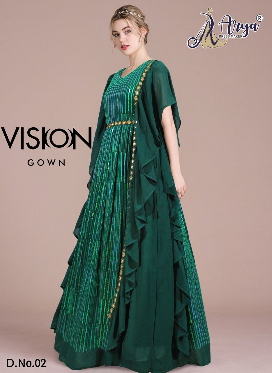VISION  SEQUENCE SUPPER TRENDY GOWN