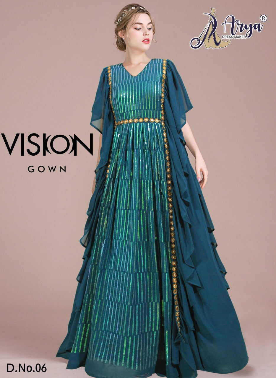 VISION  SEQUENCE SUPPER TRENDY GOWN