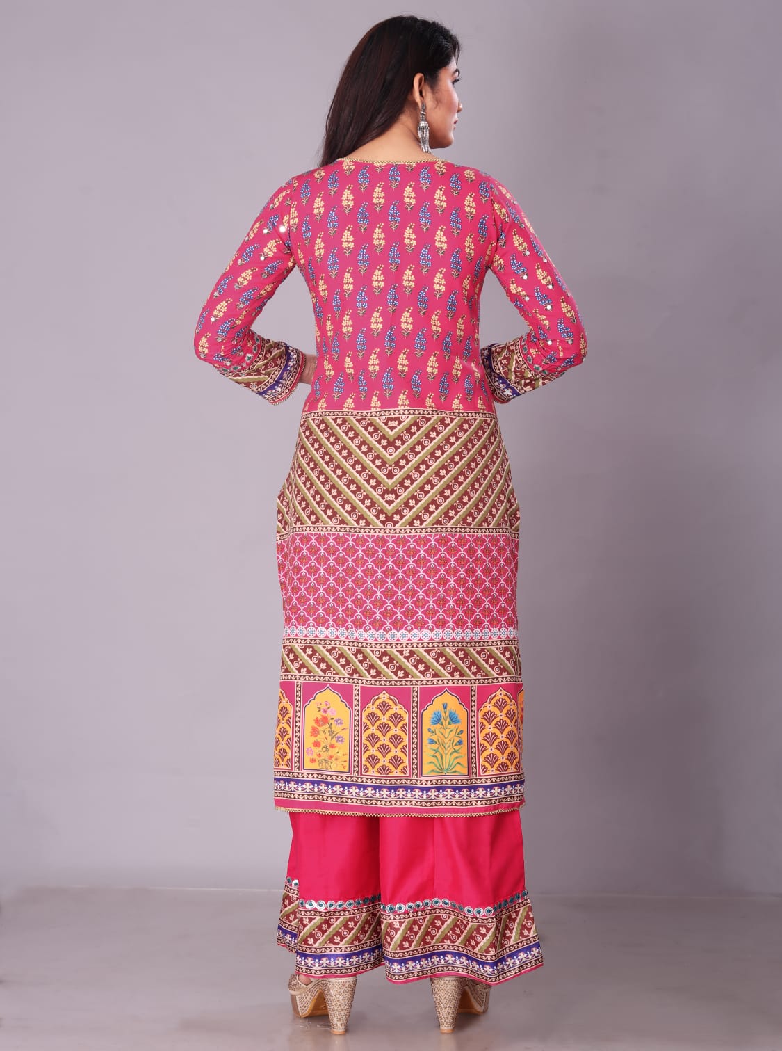 Rang Heavy Embroidered And Printed Kurta Sharara Set