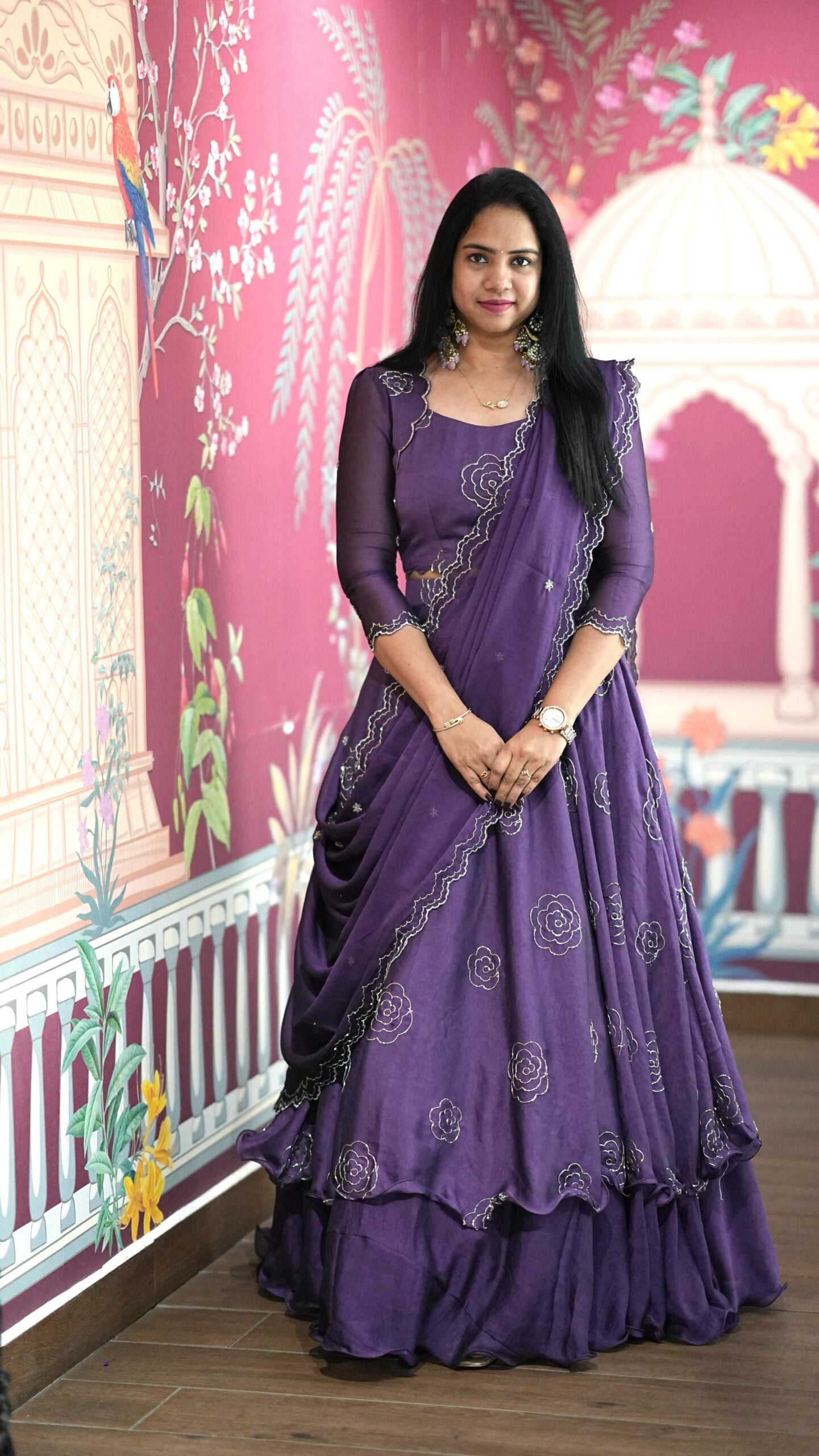 Amaanat-Designer Lehenga Set with Peplum-Style Blouse & Dupatta