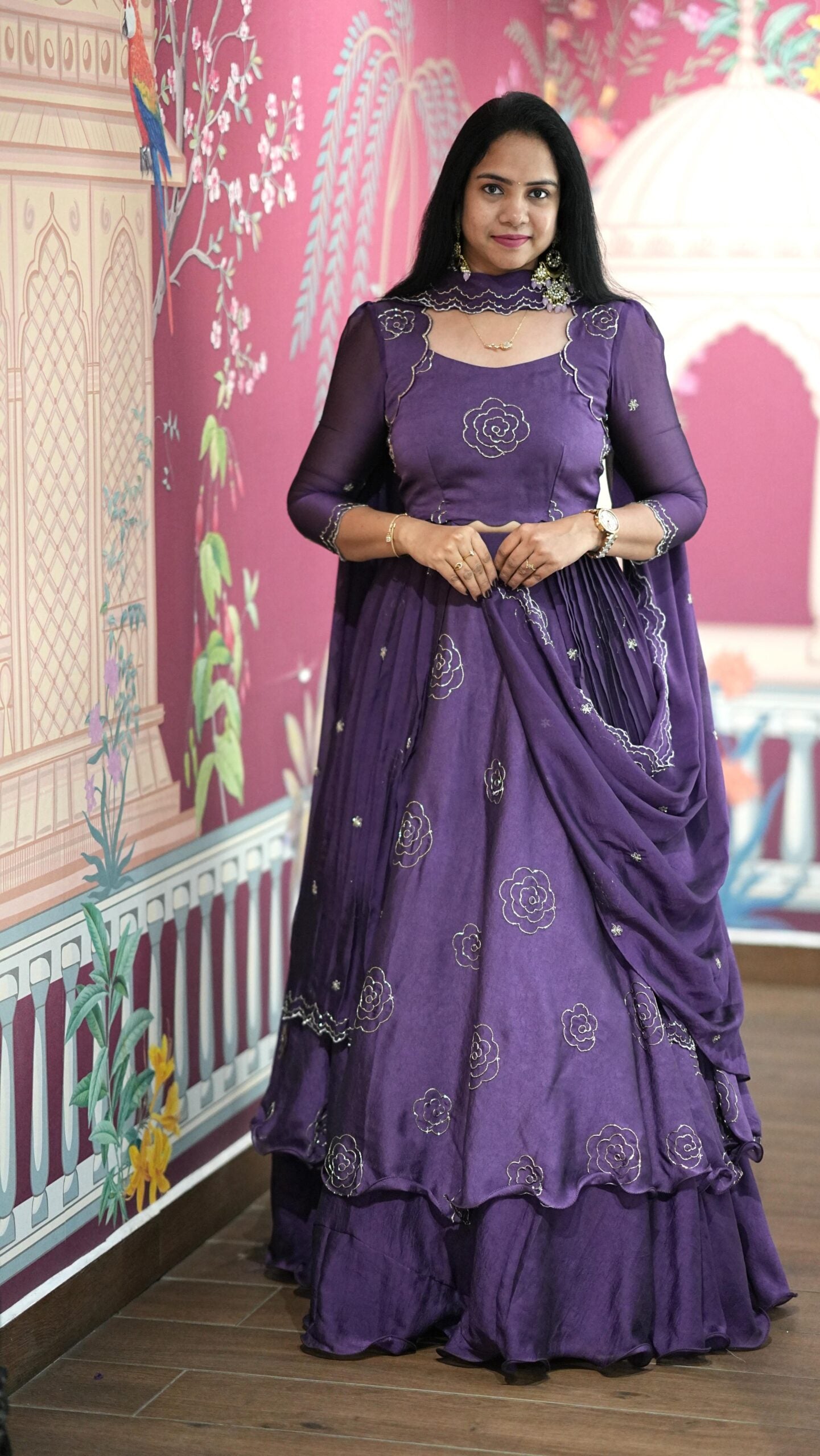 Amaanat-Designer Lehenga Set with Peplum-Style Blouse & Dupatta