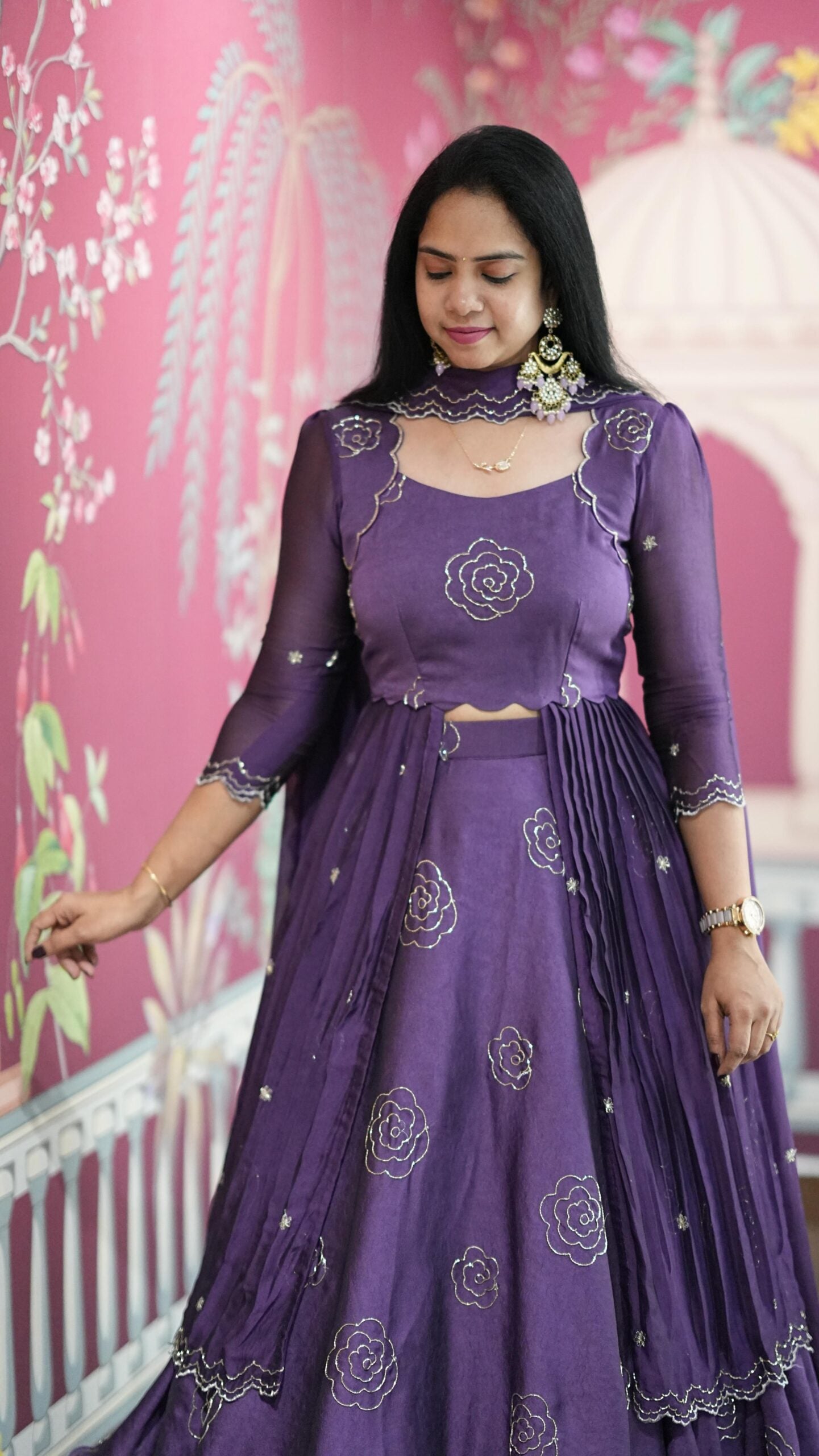 Amaanat-Designer Lehenga Set with Peplum-Style Blouse & Dupatta