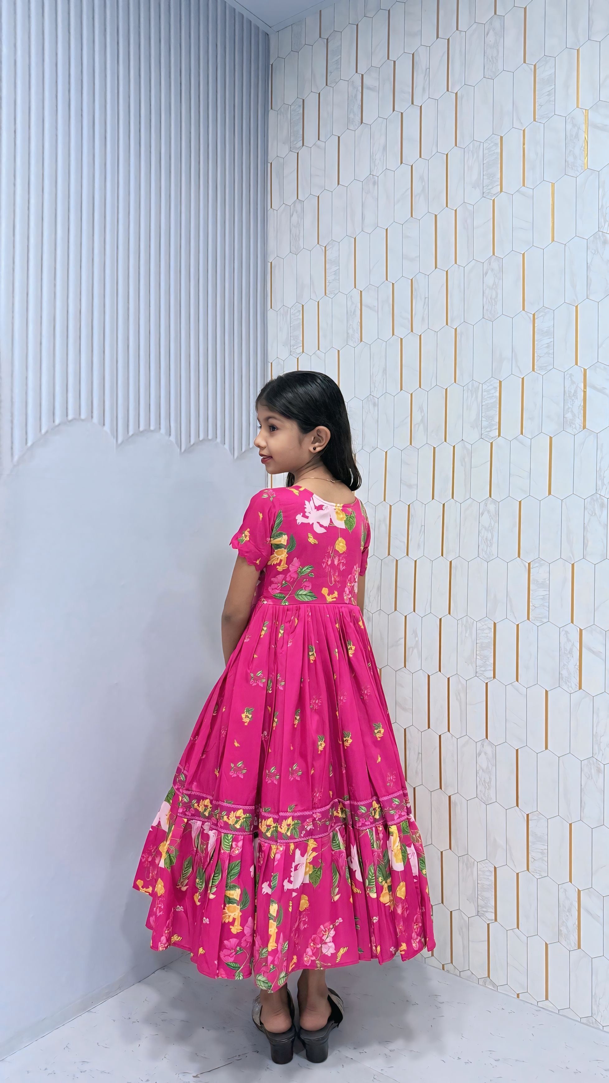 RUHINA_KIDS_LONG WESTERN DRESS