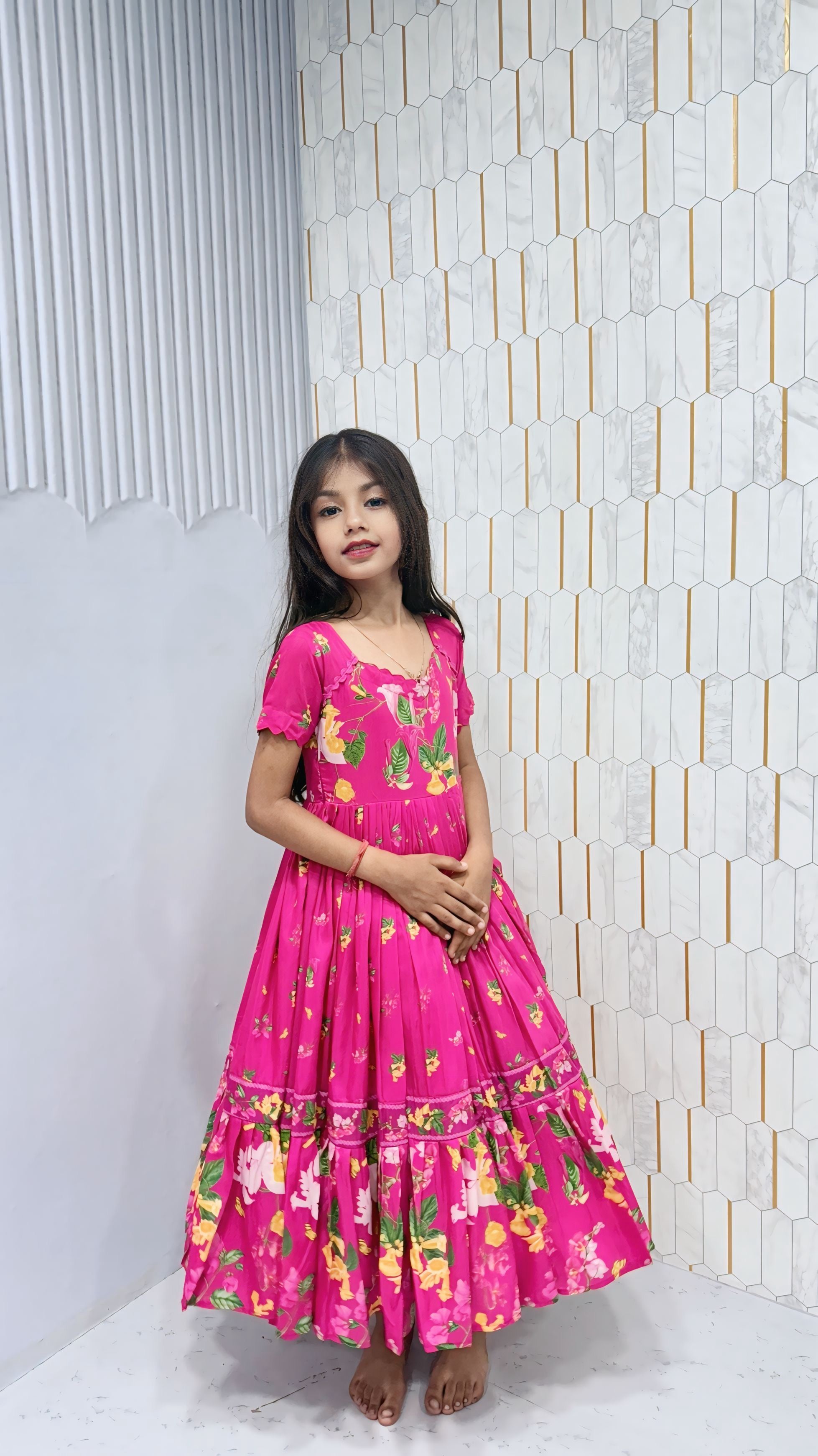 RUHINA_KIDS_LONG WESTERN DRESS