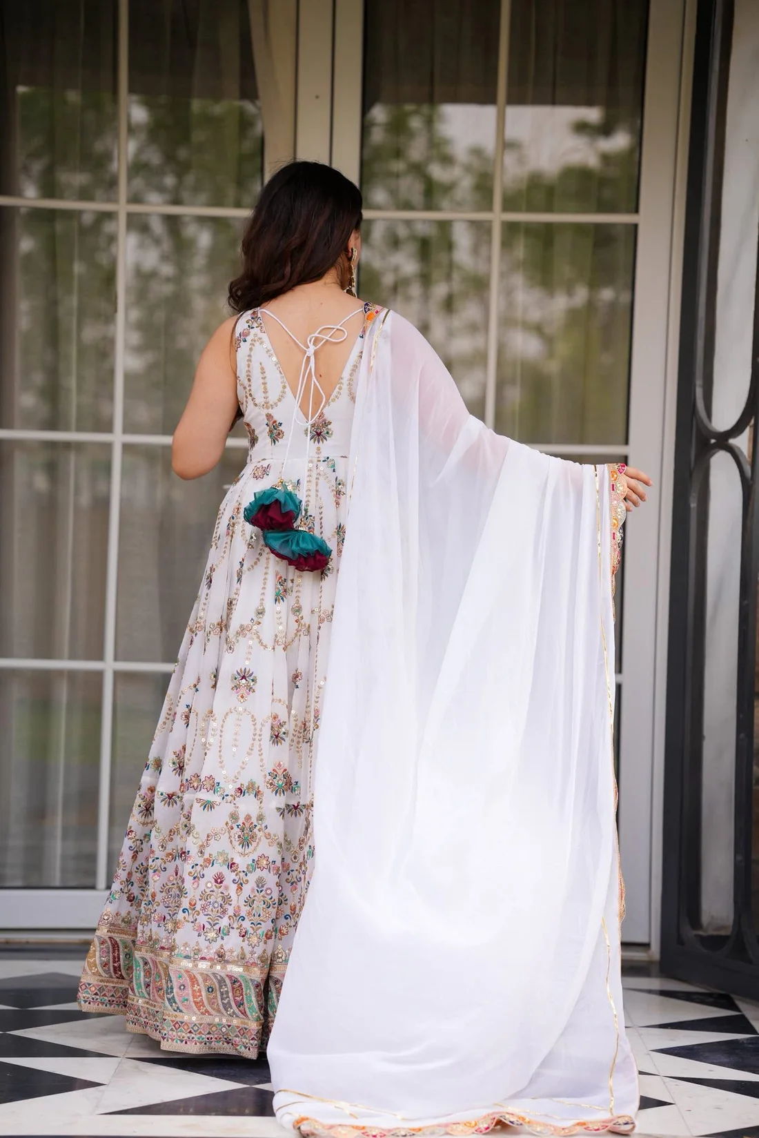 BARKAT-Elegant Ethnic Gown with Dupatta