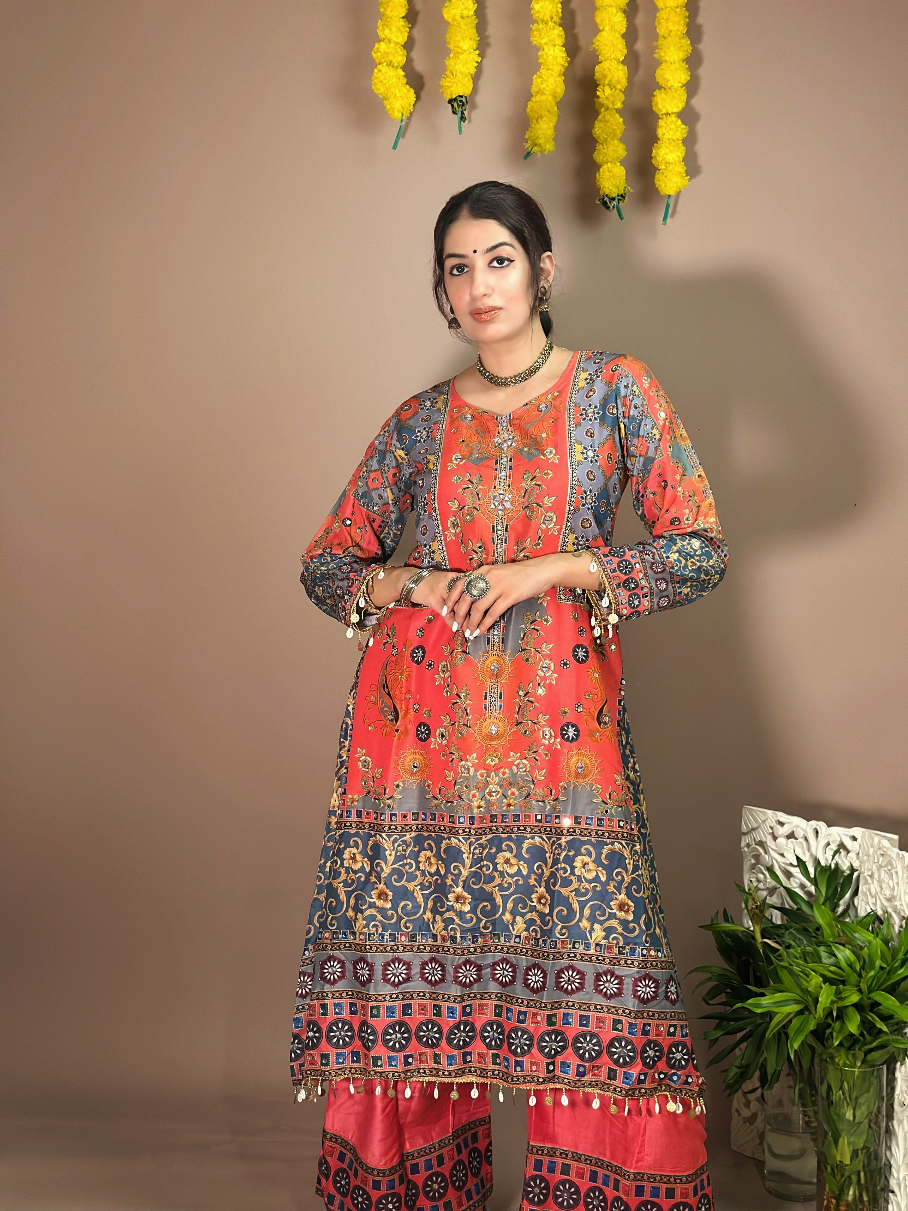 LEEHI HEAVY FANCY PLAZZO PAIR WITH DUPATTA SET