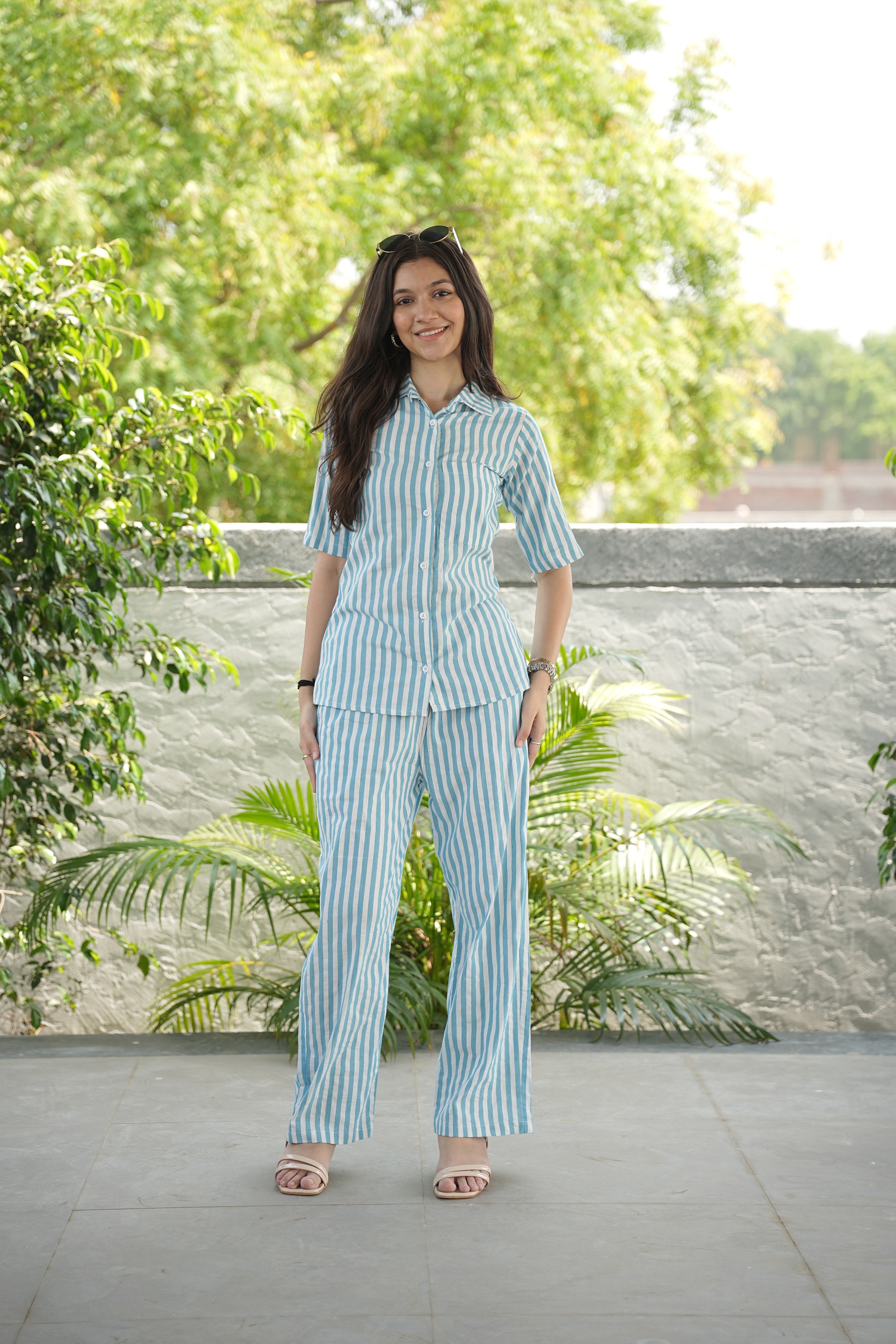 Ocean- Casual Cotton Co-ord Set