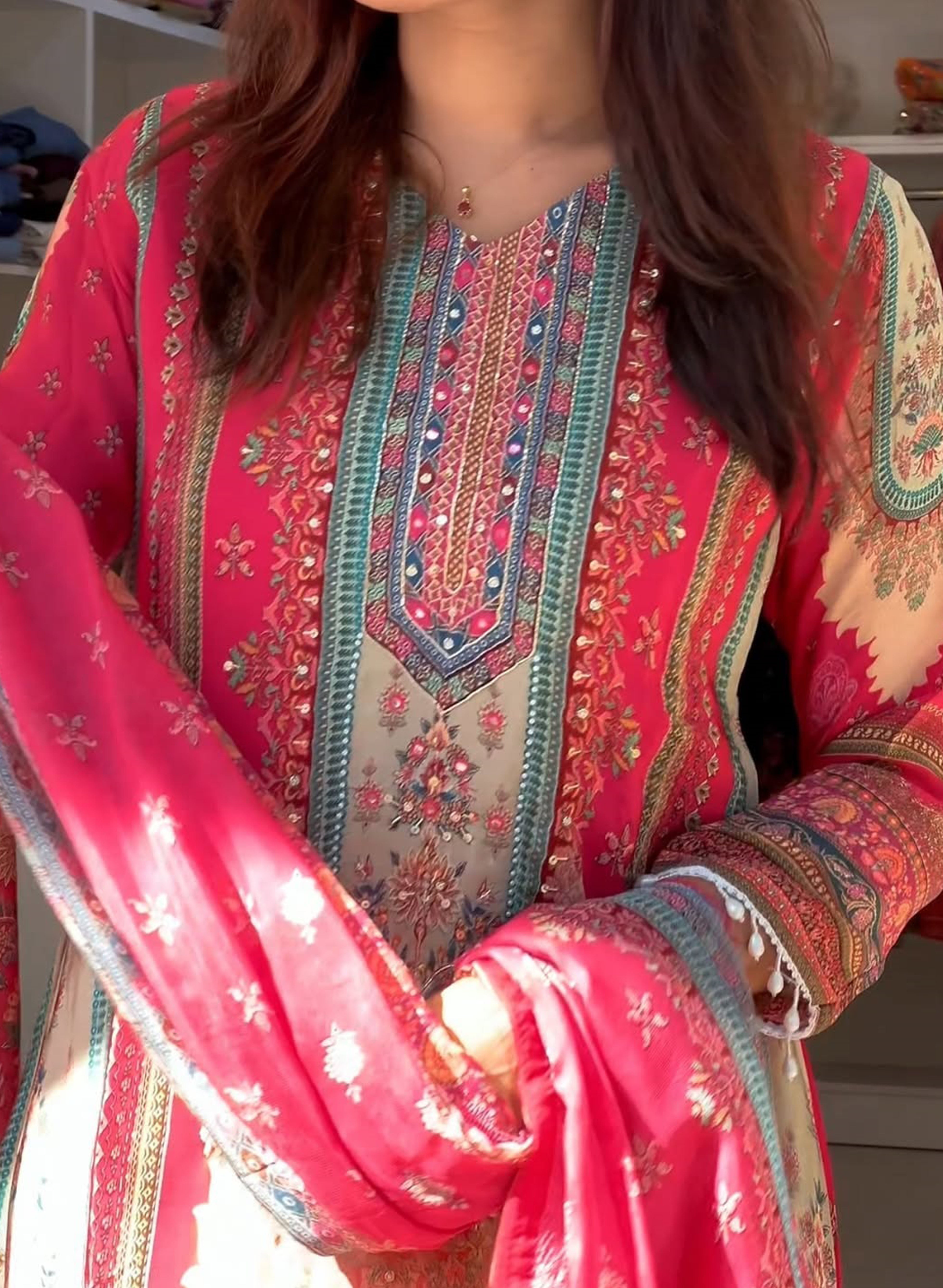 Rashul - Pakistani Heavy Fancy Pair With Dupatta Set