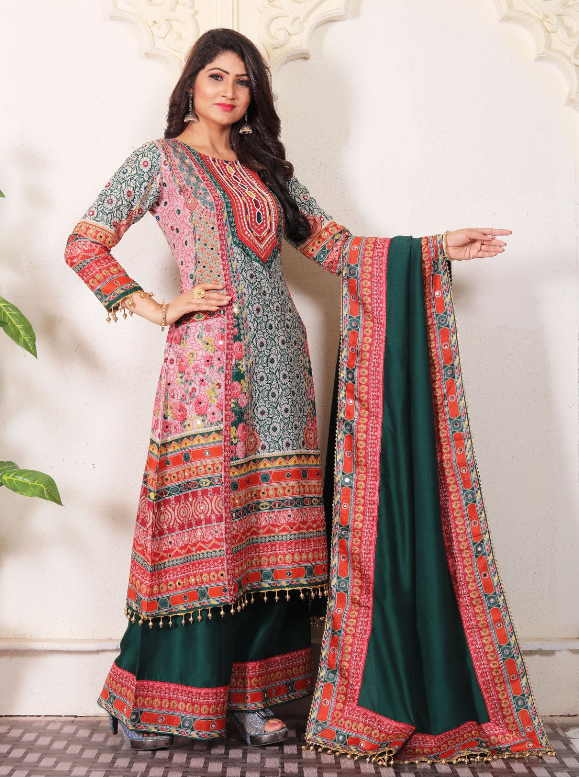 NURANI HEAVY FANCY PLAZZO PAIR WITH DUPATTA SET