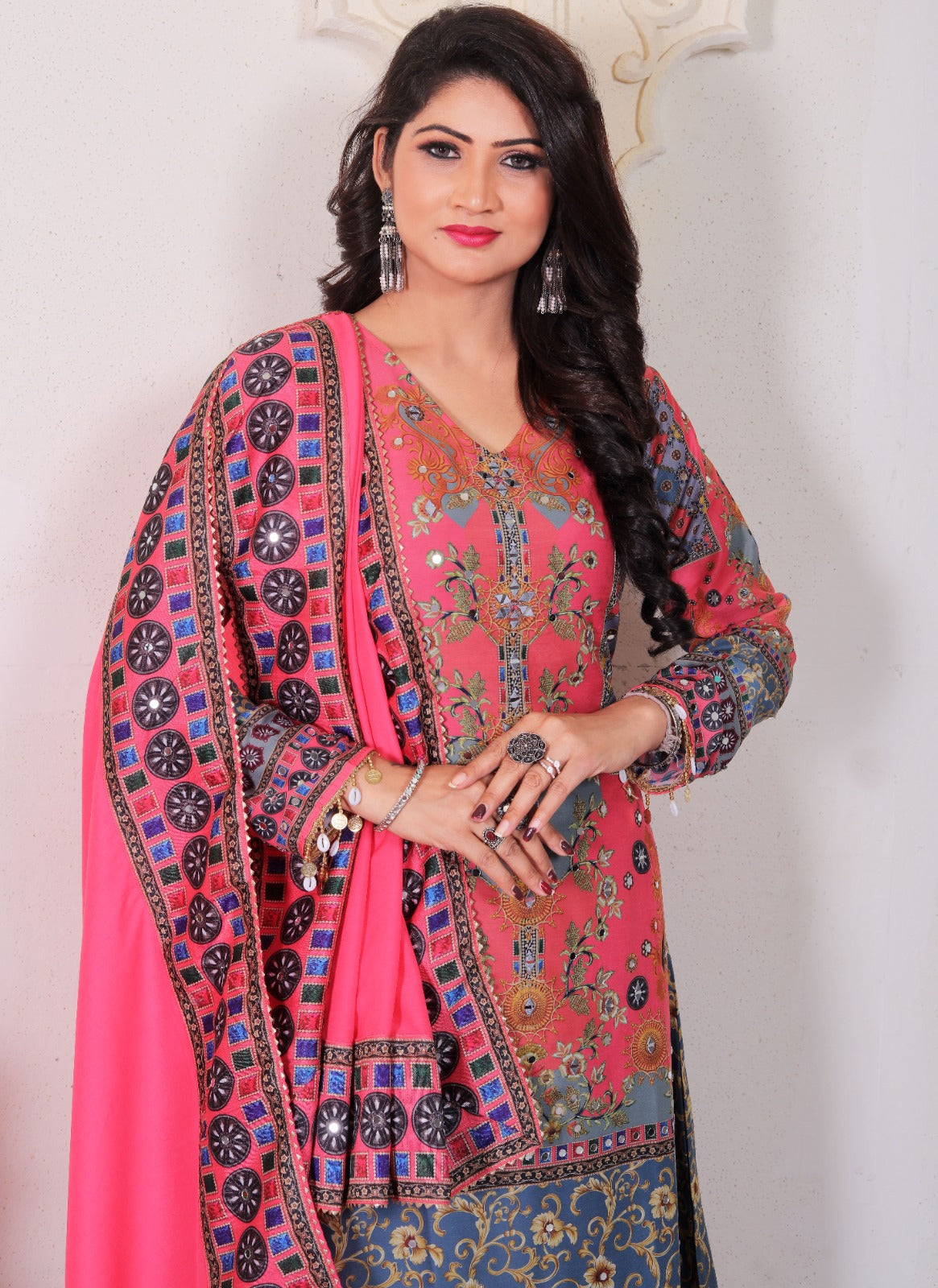 LEEHI HEAVY FANCY PLAZZO PAIR WITH DUPATTA SET