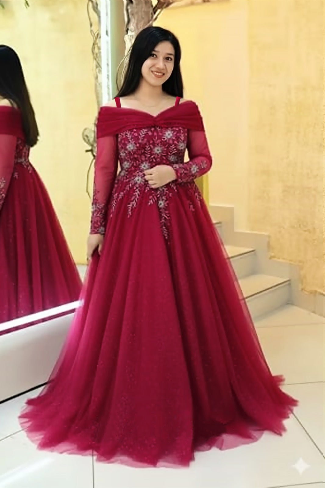 Nazakat-Elegant Western Gown