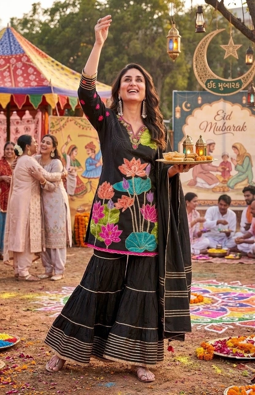 HAYAT- HEAVY FANCY KURTI SHARARA PAIR WITH DUPATTA SET