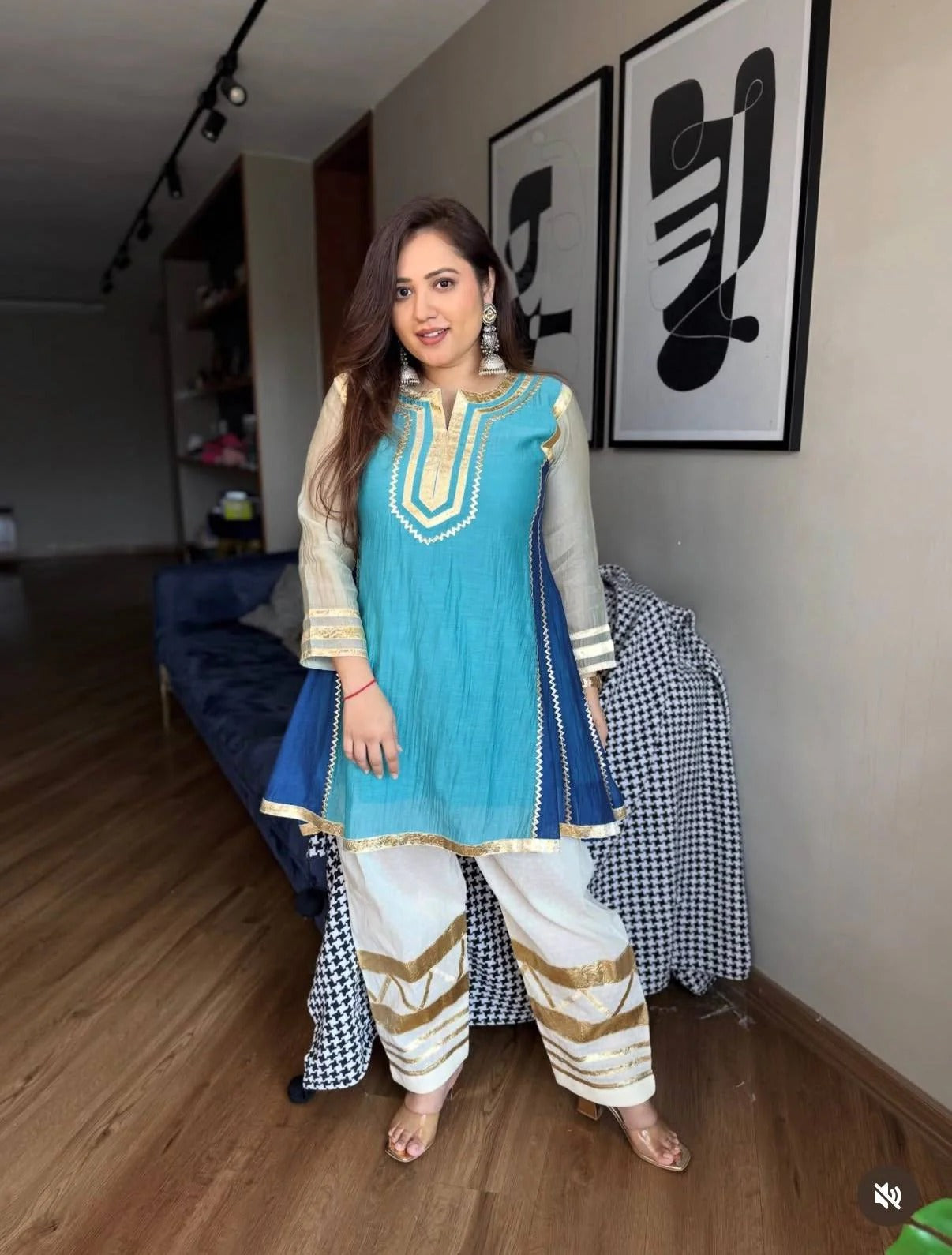 krisha-Most viral Designer Ethnic two Piece Suit Set