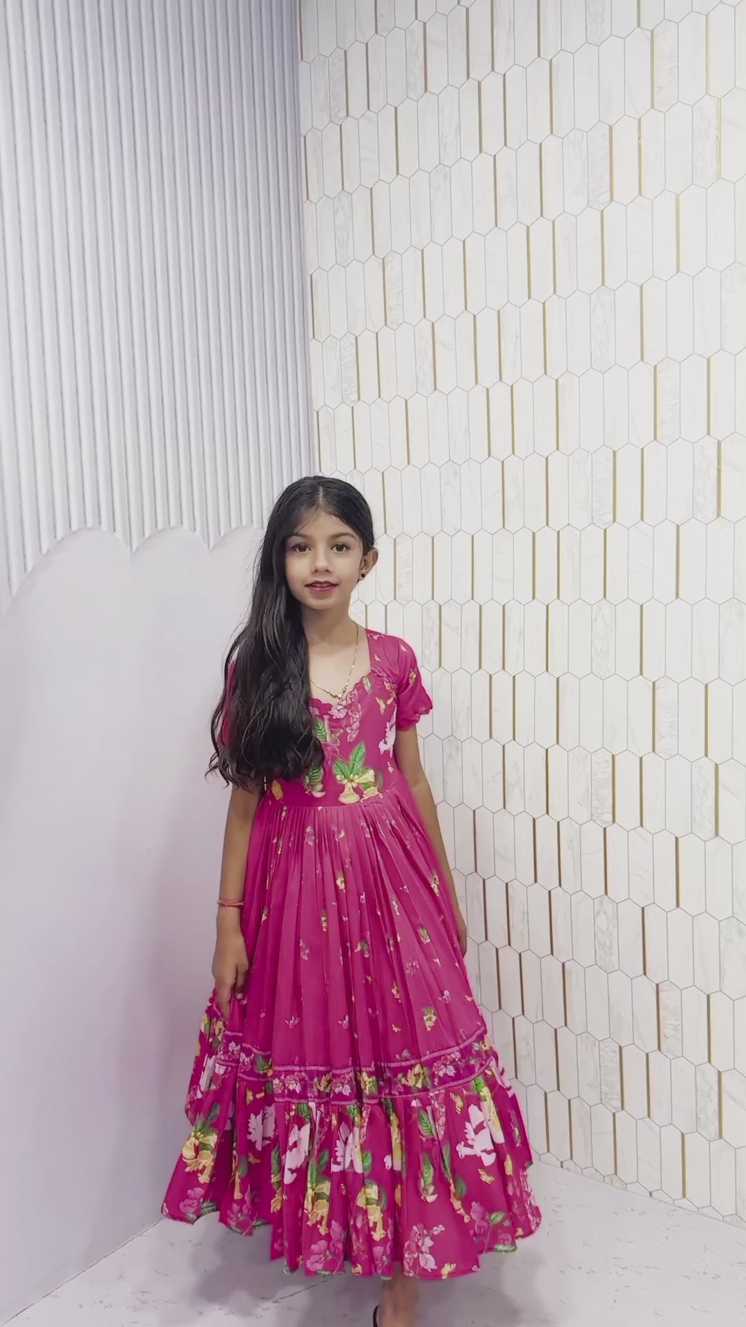 RUHINA_KIDS_LONG WESTERN DRESS