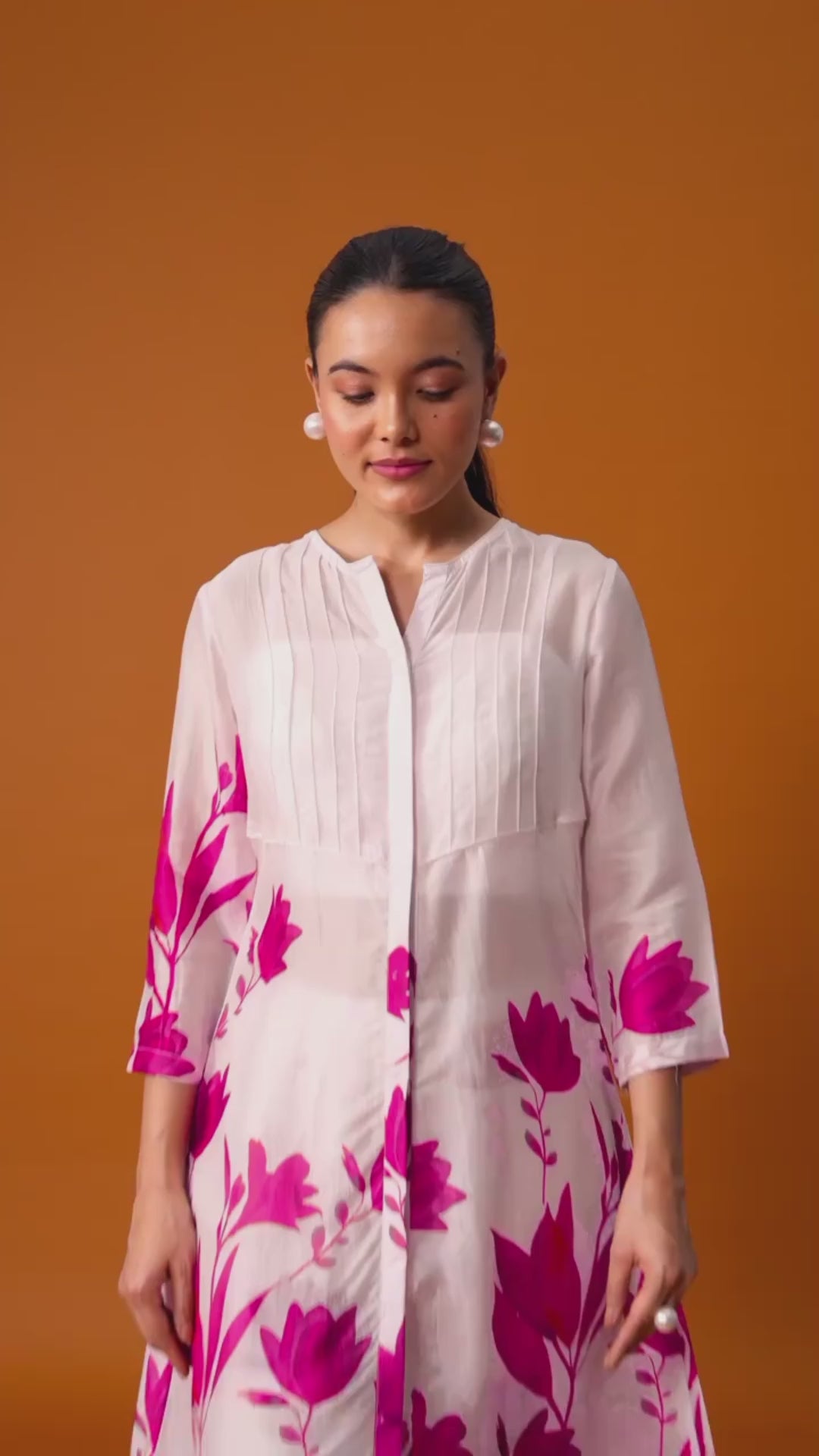 Yaami-Elegant Cotton Floral Kurta Set