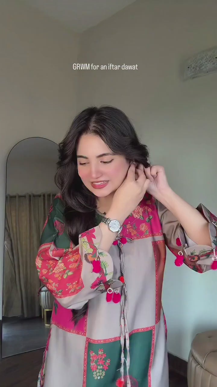 Yasmeen-Designer Kurta with Palazzo  Dupatta  Set