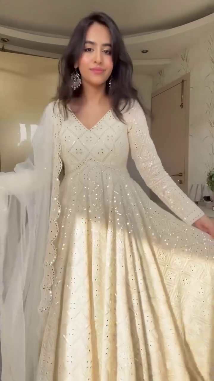 Chandni-Designer  Anarkali Long Gown Set