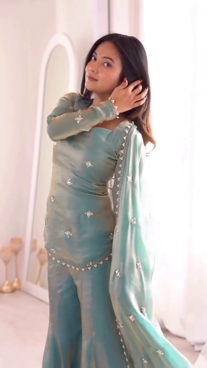 Rukhsar-Premiu Three  Piece Suit Set