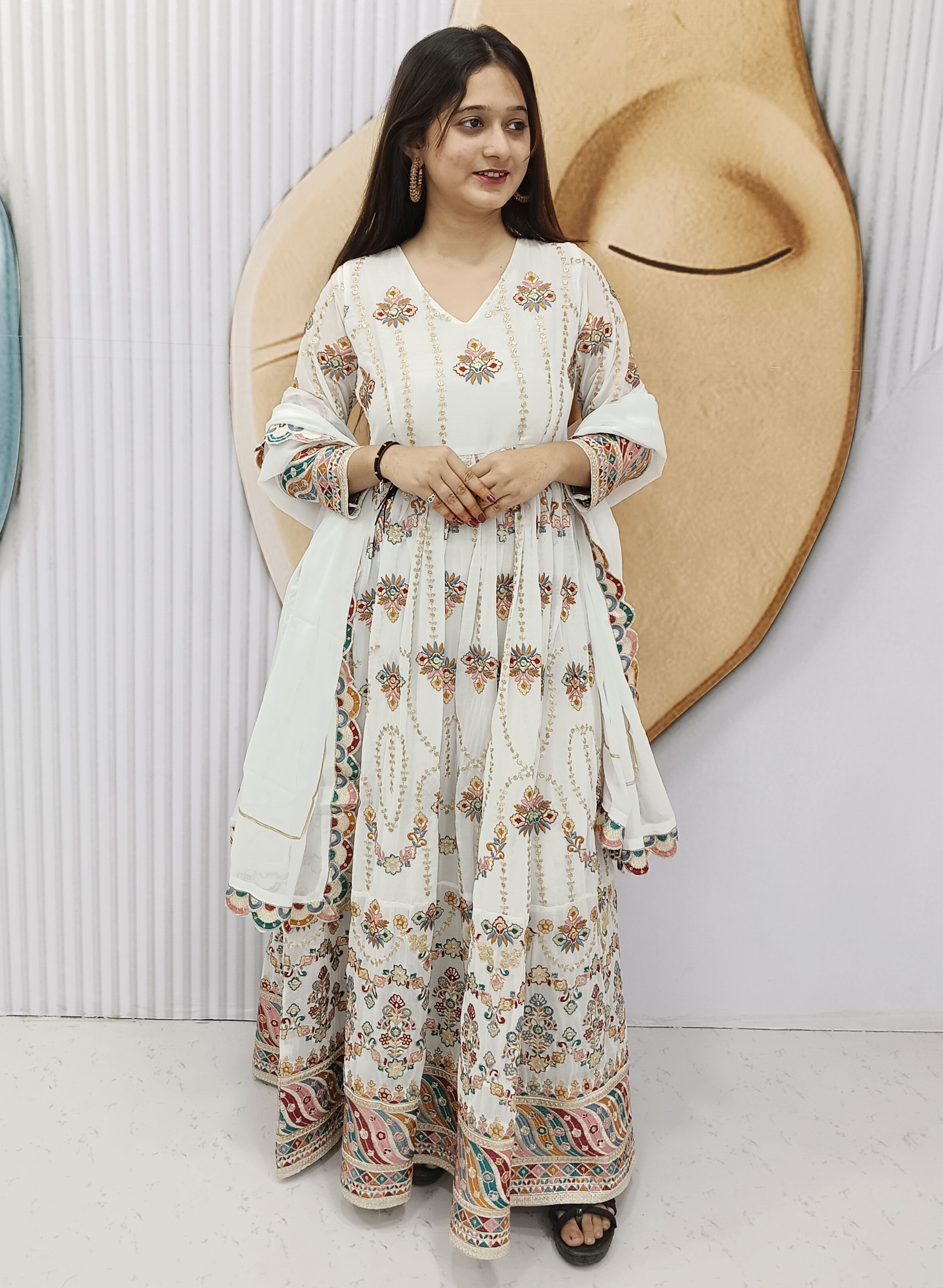 BARKAT-Elegant Ethnic Gown with Dupatta