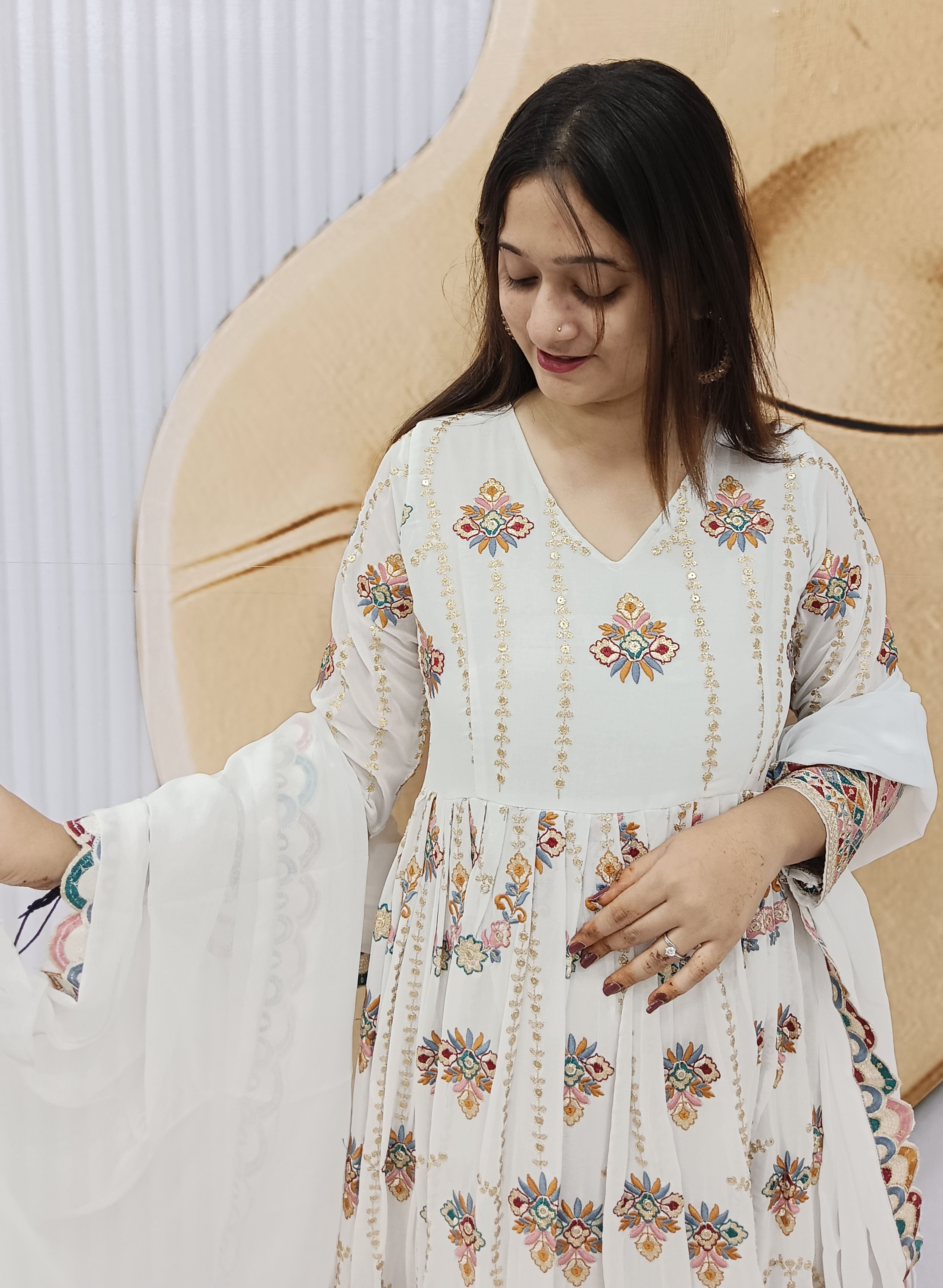 BARKAT-Elegant Ethnic Gown with Dupatta